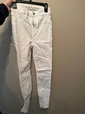 American Eagle Outfitters White Skinny Jeans - High Rise